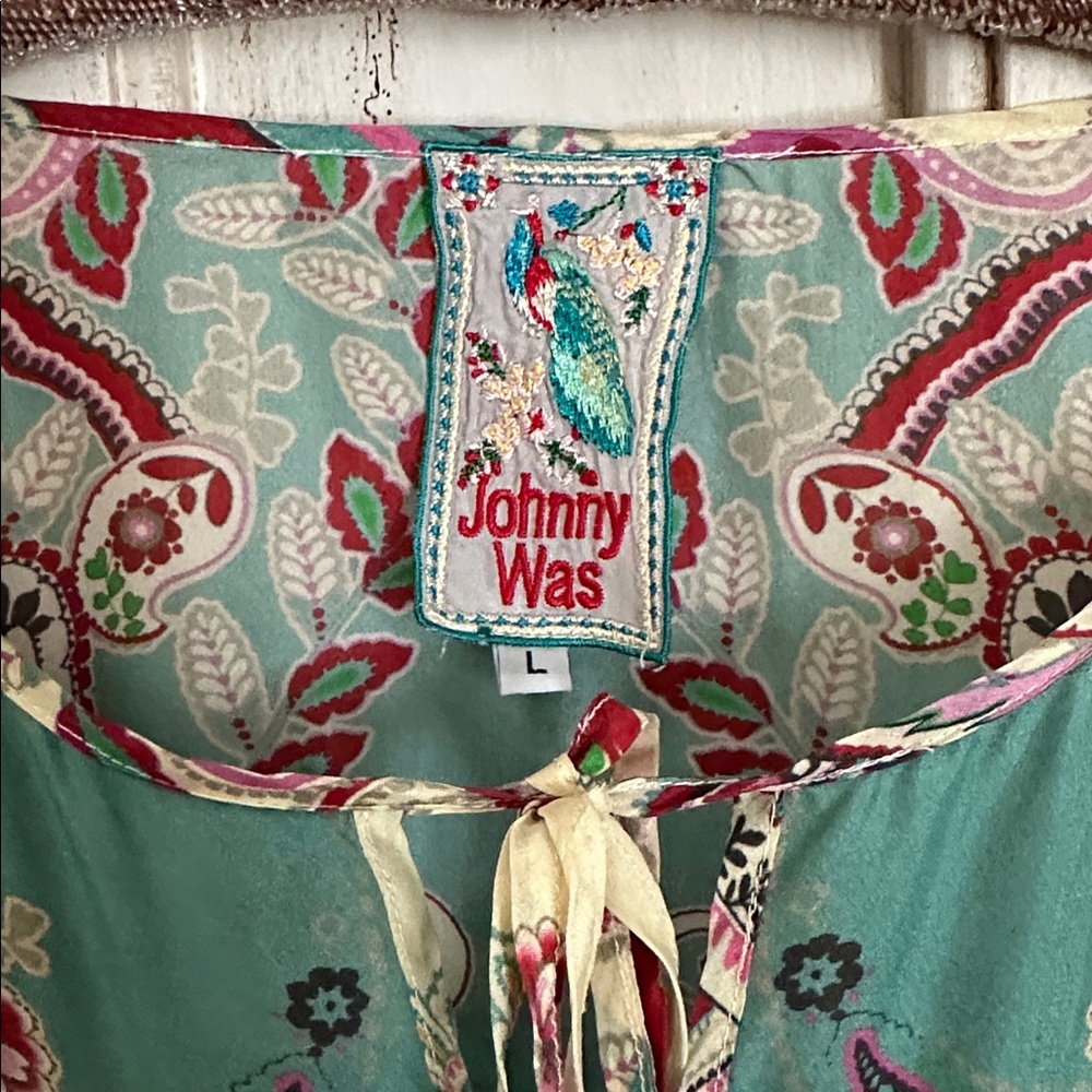 Johnny Was Multicolor Paisley kimono style top - Picture 2 of 6